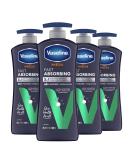 Vaseline Men Hand & Body Lotion Healing Moisture 20.3 oz - Pack of 4 | Non-Greasy Formula for Dry or Cracked Skin - Buy Online on SooperMarket.com