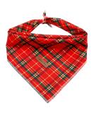 Shop Lionheart Glory Dog Haller Cotton Christmas Bib - Adjustable Red Plaid Neckerchief for Small Dogs | Packable Stylish & Comfortable - Buy Online on SooperMarket.com