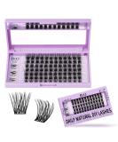 Eyelash Extensions - 84 PCs Z08 B&C Individual DIY Lash Clusters for Beginners - Reusable Eyelash Bush for Home Use (D-14mm) - Buy Online on SooperMarket.com