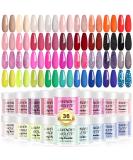 Lavender Violets 36 Colours Dip Powder Nail Kit Starter Quick Drying Dipping Powder Nude and Full Range Colour Set for Home Salon Spring Glossy Matte Nail Art Design M950 - Buy Online on SooperMarket.com