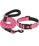 Haapaw Reflective Dog Collar - Soft Neoprene Padded Breathable Nylon for Small & Medium Dogs - S (1 Pack) - Pink - Buy Online on SooperMarket.com