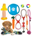 Fur & Bone 10 Pack Dog Chew Toys | Puppy Toys Dog Toys for Boredom | Indestructible Dog Toys with Rope Toys Squeaky Toy | Dog Toy Dog Teething Toys for Small & Medium Dogs | Dog - Buy Online on SooperMarket.com