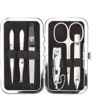 Three Swords Lucca 6-Piece Nail Care Set | Luxury Manicure & Pedicure Set in Red Leather Gift Box | Skin Scissors Tweezers Nail Clipper & File - Buy Online on SooperMarket.com