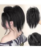 PORSMEER Claw Clip Ponytail Hair Extension - Short Black 10 inch Tousled Updo Bun for Women - Buy Online on SooperMarket.com