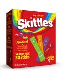 Skittles Singles To Go Variety Pack, Powdered Drink Mix, Zero Sugar, Low Calorie, Includes 4 Flavors: Green Apple, Strawberry, Grape, Orange, 1 Box (30 Single Servings) Original Variety Pack 30 Count - Buy Online on SooperMarket.com