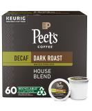 Peet's Coffee, Dark Roast Decaffeinated Coffee K-Cup Pods for Keurig Brewers - Decaf House Blend 60 Count (6 Boxes of 10 K-Cup Pods) 10 Count (Pack of 6) - Buy Online on SooperMarket.com