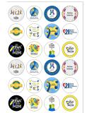 24 Pre-Cut Round World Down Syndrome Day Edible Wafer paper Cake Toppers Decorations - Buy Online on SooperMarket.com