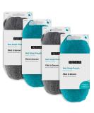 Freeman Net Soap Pouch, Exfoliating Mesh Body Scrubber, Bath & Shower Pouf Removes Dead Skin, Dirt, & Impurities, for Soap Bars, Mild Exfoliation, Self-Tan Prep, 4 Count - Buy Online on SooperMarket.com