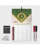 PowerNet Magnetic Baseball Softball Lineup Coaching Board with Clip | Double Sided | 2 Dry Erase Markers | Weatherproof | Game Time Ready - Buy Online on SooperMarket.com