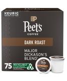 Peet’s Coffee Major Dickason's Blend - Dark Roast Coffee - 75 K-Cup Pods for Keurig Brewers (1 Box of 75 K-Cup Pods) - Buy Online on SooperMarket.com