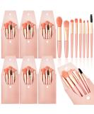 Shop Gerrii 6 Sets Travel Makeup Brush Set - Perfect Bridesmaid Gift | Synthetic Fiber Brushes for Weddings & Events - Coral Orange - Buy Online on SooperMarket.com