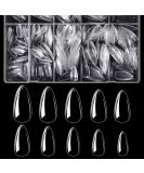 Shop Bartbox 500 Almond Nail Tips - Medium Full Cover Clear Acrylic for Gel Nails 10 Sizes - Perfect for Salons & DIY Nail Art - Buy Online on SooperMarket.com