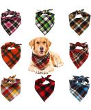 Dog Bandana VIPITH 8 Pack Plaid Bibs Scarf Washable Reversible Adjustable Triangle Dog Scarf Bow Ties for Pets and Cats (Random Color) Christmas - Buy Online on SooperMarket.com