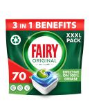 Fairy All-In-1 Dishwasher Tablets Bulk 70 Tablets Original Effective Even On Dried-On Grease Fresh 70 Tablets - Buy Online on SooperMarket.com