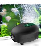 AQQA Ultra Quiet Aquarium Air Pump | 8W Adjustable Oxygen Pump with Double Outlet for 1200L - International Shipping - Buy Online on SooperMarket.com