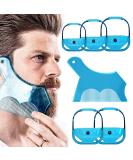 Beard Shaping Tool with Comb - Men's Beard Guide Shaper and Trimmer Template in Clear Blue - Symmetric Curve Outliner Stencil for Jaw, Cheek, and Neck Lineup - Buy Online on SooperMarket.com