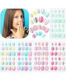 120 Pieces Kids Press on Nails Children Fake Nails Artificial Nail Tips Girls Full Cover Short False Fingernails for Girls Kids Nail Decoration (Lovely Pattern) - Buy Online on SooperMarket.com