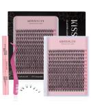 Cluster Eyelash Extensions Kit 240Pcs 30D 0.07 DCurl Mix 9-15mm Lashes - DIY Individual Soft Natural False Eyelashes with Bond, Seal & Applicator - 30P Kit - Buy Online on SooperMarket.com