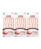 KISS Salon Acrylic Nude 28 Nails 3 Pack - 28 Count - Buy Online on SooperMarket.com