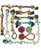 Fur & Bone 10 Pack Dog Rope Toy Dog Chew Toys for Aggressive Chewers - Cotton Puppy Toys | Dog Toys Indestructible for Dog Chews | Dog Toy Indestructible Dog Toys Dog Accessories Chew Toys for Dogs - Buy Online on SooperMarket.com