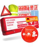 Purahelp Kfz Kombitsche according to the current standard 2024 DIN 13164 (STVO compliant) - including warning triangle warning vest - Warning triangle Warning triangle Set first -aid kit Auto 2024 1 piece - Buy Online on SooperMarket.com