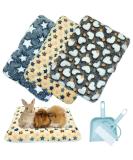 XMPEKO 3 Pack Small Animal Plush Bed - 40 * 30 * 3cm Warm Soft Fleece Guinea Pig Bedding Mat for Cage Accessories for Rabbit Bunny Chinchilla Squirrel Hedgehog Hamster 40*30*3cm - Buy Online on SooperMarket.com