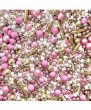 Metallic gold pink white sprinkle mix hearts Sprinkles for cupcake cookies cake toppers pearls balls 100s and 1000s birthday decoration cake cupcake topper PINK PRINCESS - Buy Online on SooperMarket.com