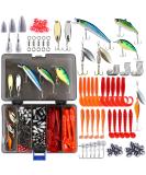 PLUSINNO 253/108pcs Fishing Accessories Kit - Tackle Box with Lures, Hooks, and Blades for Bass, Bluegill, Crappie - Buy Online on SooperMarket.com