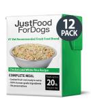 JustFoodForDogs Pantry Fresh Chicken & White Rice Wet Dog Food Pouches - Pack of 12 | Human Quality Ingredients | Natural & Ready to Serve Soft Food for Dogs - Buy Online on SooperMarket.com