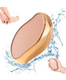 BEZOX Glass Foot File, Crystal Pedicure Foot Scrubber Callus Remover, Portable Handheld Sized Foot Scraper for Cracked Heel - Shinning Golden - Buy Online on SooperMarket.com