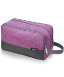 WANDF Toiletry Bag Water-Resistant Nylon Travel Wash Bag Lightweight Dopp Kit for Men and Women (A-Light Purple) - Buy Online on SooperMarket.com