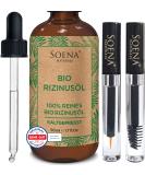 100% Pure Cold Pressed Bio Castor Oil | Hair Eyelashes & Skin Care | Mascara + Eyeliner Kit | Made in Germany | 50ml - Buy Online on SooperMarket.com