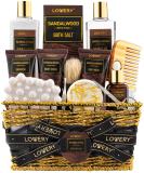 Men's 14Pc Sandalwood Bath Gift Set | Self Care Kit & Relaxing Grooming Basket - Perfect Gift for Dad Boyfriend Husband & Birthdays - Buy Online on SooperMarket.com