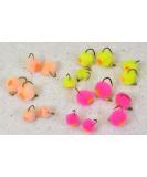 Tungsten Bead Egg Fly in Pink, Peach, Chartreuse or Assorted | Trout Fishing Flies | Mustad Signature Fly Hooks 18ct Multi Color Assortment - Buy Online on SooperMarket.com