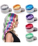 6 Colors Hair Color Wax - Temporary Styling for Parties Cosplay & Halloween | Sliver Blue Purple Gold Green Pink Red - Buy Online on SooperMarket.com