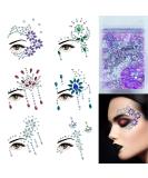 Face Jewels-6Sheets Face Gems Stick On+10g Chunky Glitter  Face Jewelry Rhinestones Crystals Stickers-Fairy Euphoria Eye Body Makeup Rave Clothes Festival Outfit Accessories Teen Girl Gifts - Buy Online on SooperMarket.com