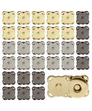 30 Piece Plum Magnetic Snap Buttons for Clothes Purse Handbag Scrapbook Homemade Sewing Craft (Black+Gold+Silver) - Buy Online on SooperMarket.com