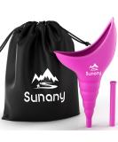Female Urination Device - Silicone Funnel Urine Cups for Women | Portable & Reusable Pee Funnel for Outdoor Activities & Camping (Fuchsia Purple) - Buy Online on SooperMarket.com