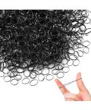 300PCs Transparent Mini Elastic Hair Ties - Perfect for Children's Hair Wedding Styles & More (Black) - Buy Online on SooperMarket.com