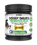 Doggy Dailies Probiotics for Dogs - Canine Supplements for Digestive and Immunity Support - Skin Health and Itch Support - Vitamin Treats - Veterinarian Formulated Probiotic 180 Count (Pack of 1) - Buy Online on SooperMarket.com