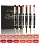 Aseawave 2 in 1 Lip Liner and Lipstick Makeup Set - Waterproof & Long-Lasting Matte Lipstick - 6Pcs Gift Set for Daily, Travel, Party, Work - Buy Online on SooperMarket.com