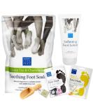 Foot Care Kit Bundle with Escenti Foot Soak for Home Spa Softening Foot Lotion & 2x Foot Mask Set with exclusive F&F Footcare Natural Wooden Scoop - To Relax and Refresh Tired Feet at Home - Buy Online on SooperMarket.com