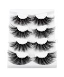 25MM Faux Mink False Eyelashes - Dramatic, Thick, & Fluffy - 4 Pairs of Multi-Volume Wispies - Buy Online on SooperMarket.com