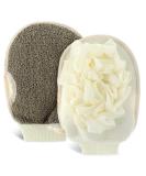 Double-Sided Bath Peeling Glove | Shower Scrubber & Luffa Sponge for Dead Skin Removal | Soft & Effective Exfoliation - Buy Online on SooperMarket.com