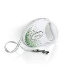 Flexi Glam Splash Dog Retractable Lead M - 5m with Swarovski Crystals - Stylish White Multi Design for Small Dogs - International Shipping Available - Buy Online on SooperMarket.com