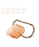Set of 10 Himalayan Salt Lick Stones with Cord - 1 kg for Rabbits, Cats, Horses, Sheep - Premium Mineral Lick for Animals - Buy Online on SooperMarket.com