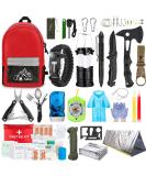 Emergency Survival Kit - 151 Pcs First Aid Gear Outdoor Trauma Bag with Tactical Flashlight, Knife, Pliers, and More for Camping, Earthquake, Adventures - Buy Online on SooperMarket.com