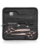 JASON Professional Hairdressing Scissors Set - 6.5 inch Hair Cutting & Thinning Scissors, Rose Gold Hairdresser Set - Buy Online on SooperMarket.com