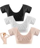 3 Pcs Breathable Sweat Guard Underwear Vest Sweat Absorbing Pads for Women Armpits Sweating Armpit Guards Underarm Sweat Vest for Women Girls Ladies, White Beige Black (Medium) - Buy Online on SooperMarket.com
