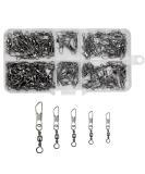 Avodova 100 pieces of fishing vertebrae fishing barrel vertebrae with ball bearing vertebrae swivel snap snap stainless steel lure plug vertebra interlock fish bait accessories 6# 8# 12# 14# - Buy Online on SooperMarket.com